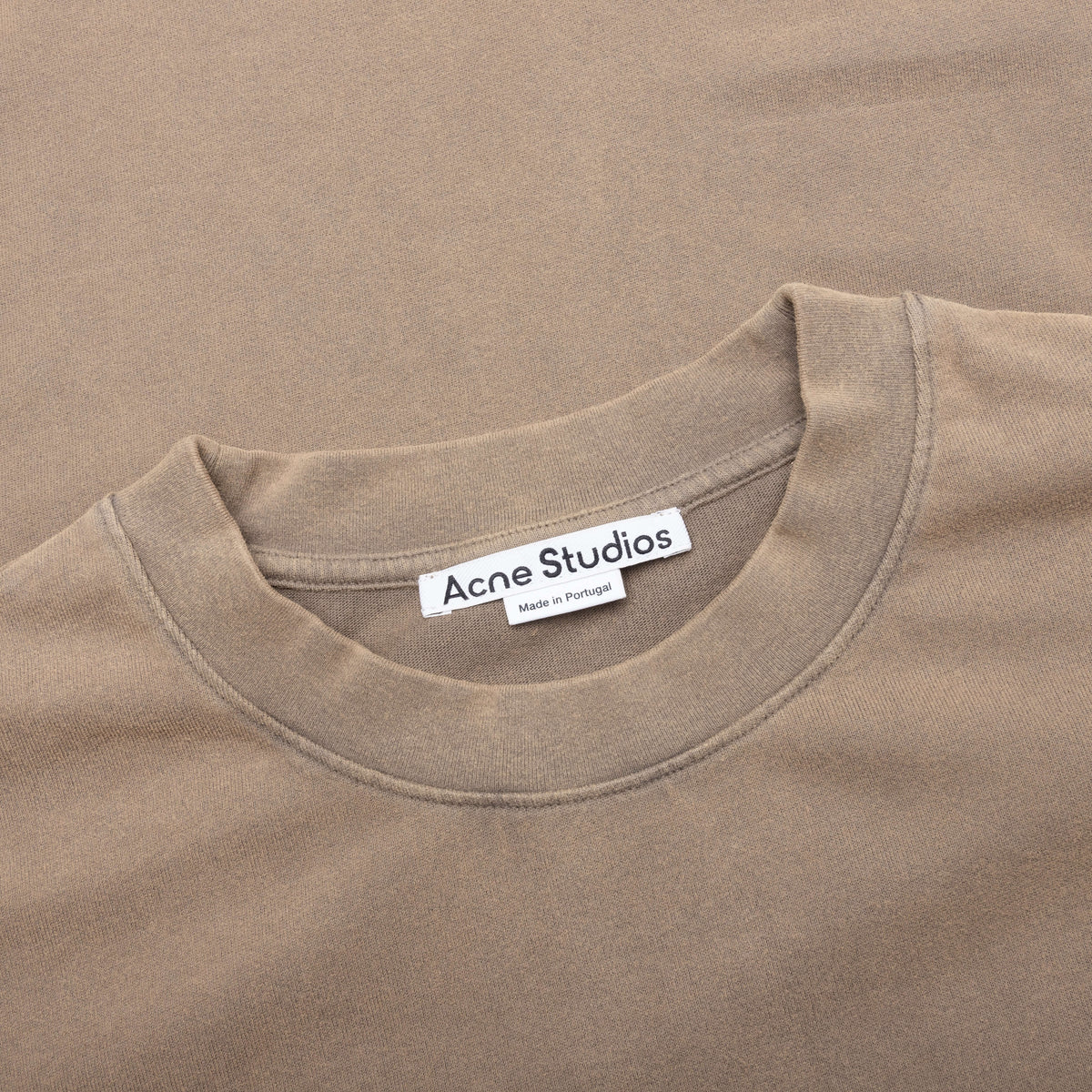 Garment Dyed Crew Neck T-shirt - Taupe Brown