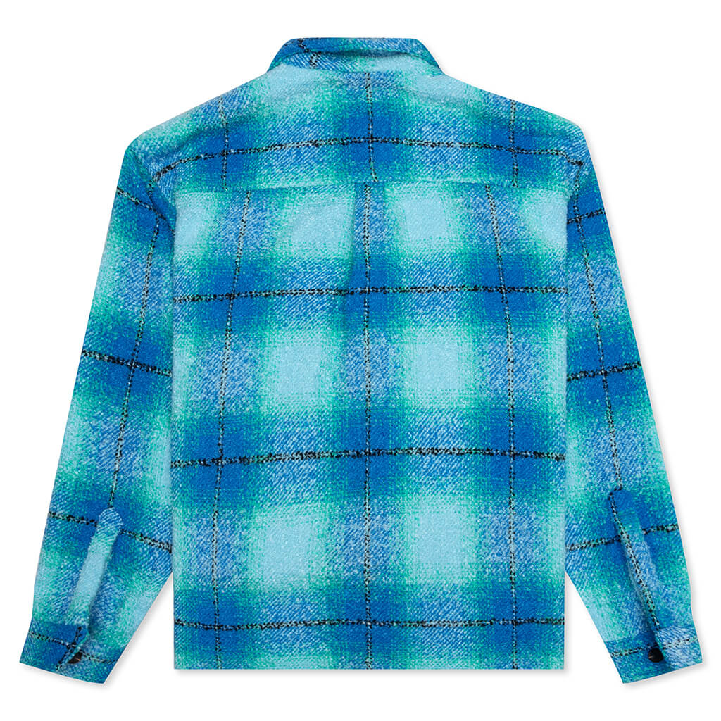 Heavy Flannel Overshirt - Blue/Green