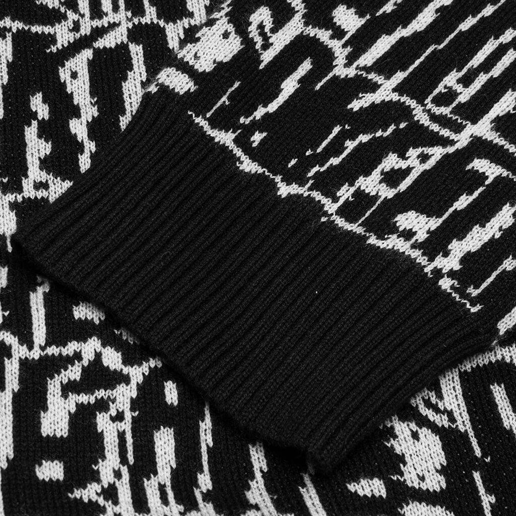 Stretched Stamp Cardigan - Black