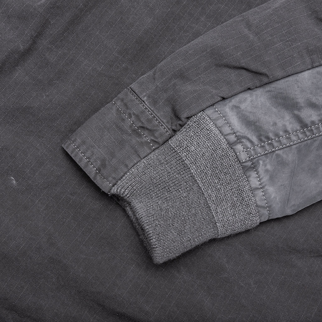 Garment Dye Rip Stop X Nylon Twill Shirt - Black