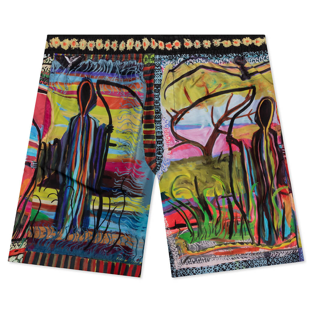 Long Print Shorts - Multicolored