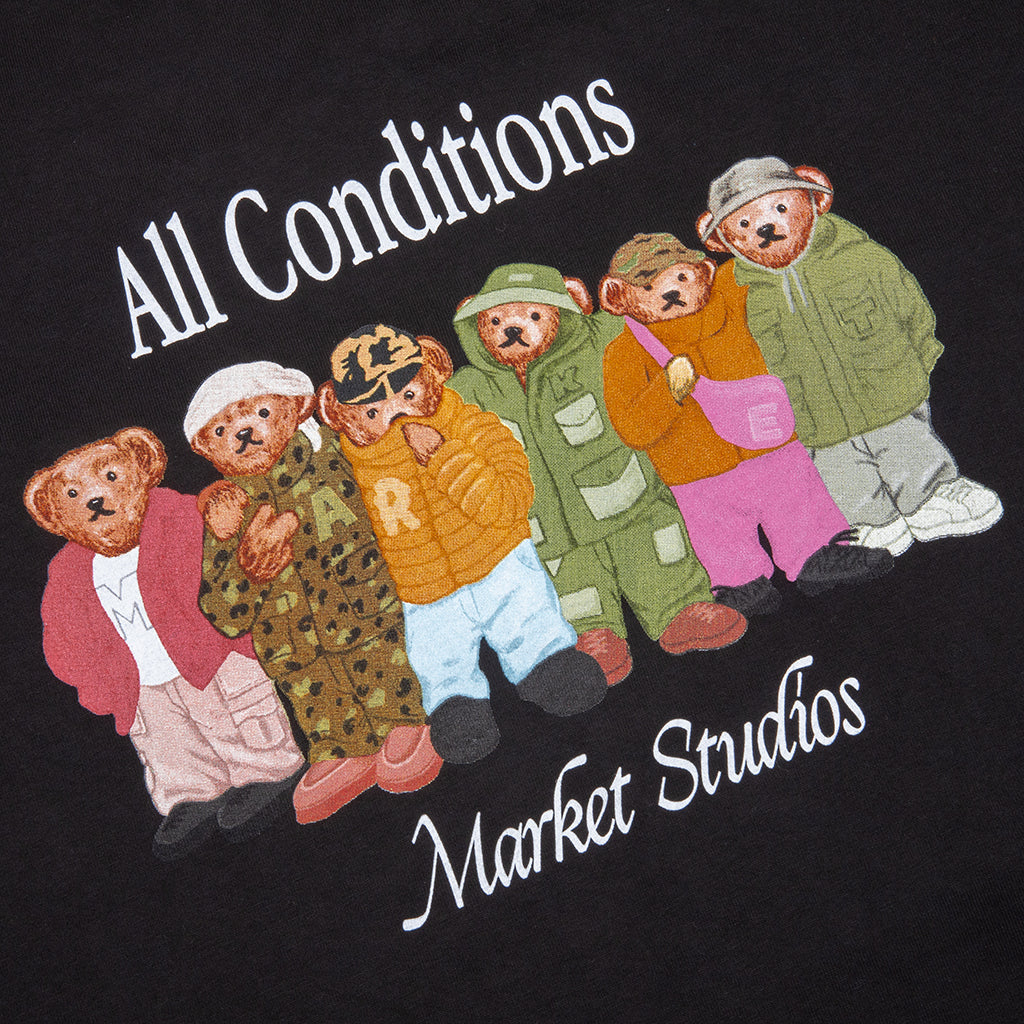 Gorpcore Bears T-Shirt - Washed Black