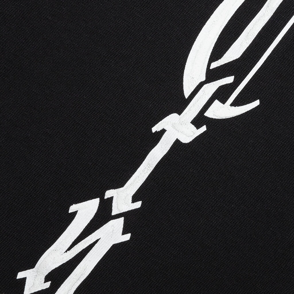 Flaming Skull L/S Tee - Black/White