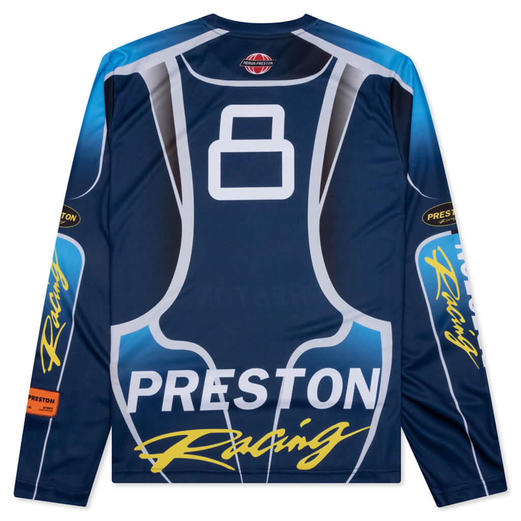 Racing Dry Fit L/S Tee - Navy/Light