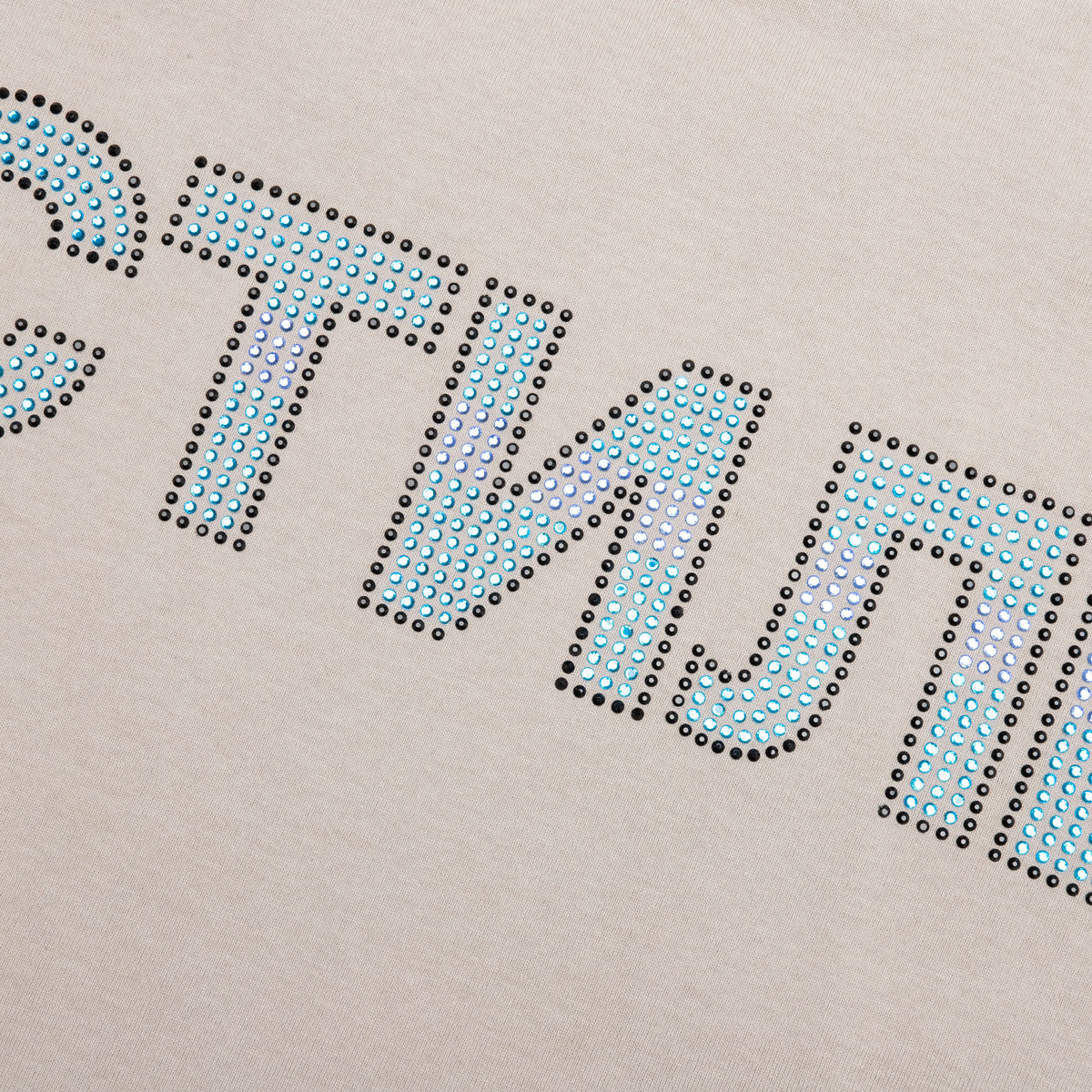 S/S Tee Reg CTNMB Strass - Grey/Cobalt Blue
