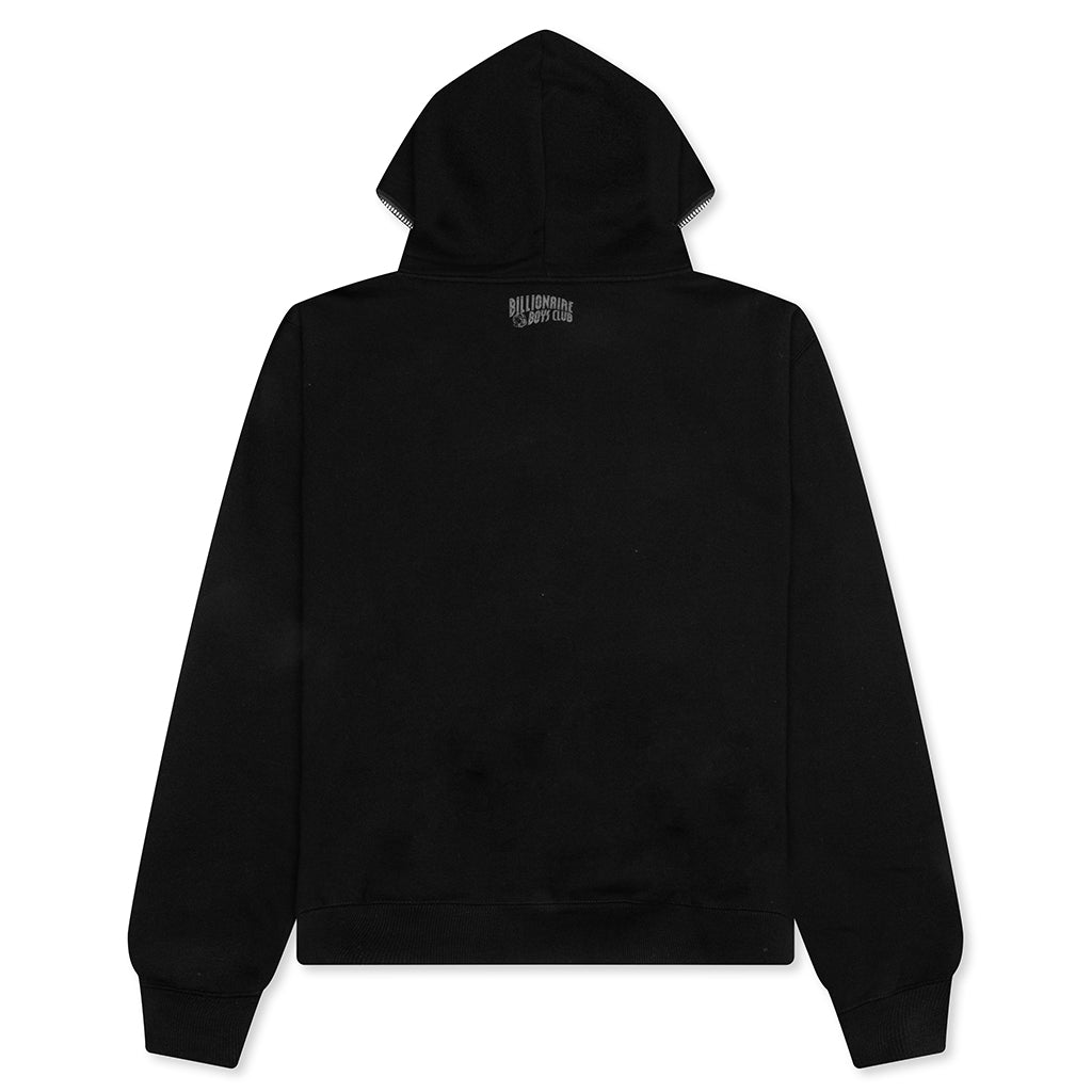HMU Zip Front Hoodie - Black