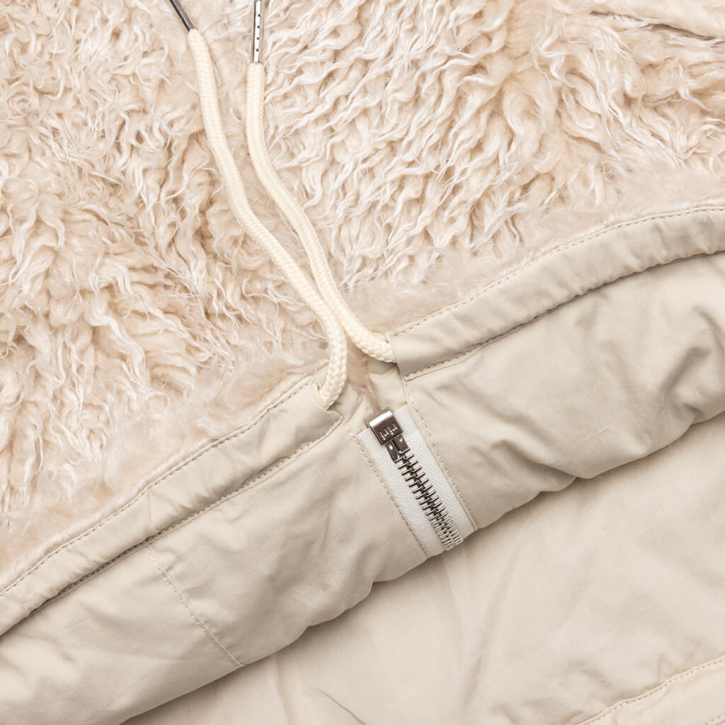 Shaggy Fleece Faux Fur Jacket - Glass