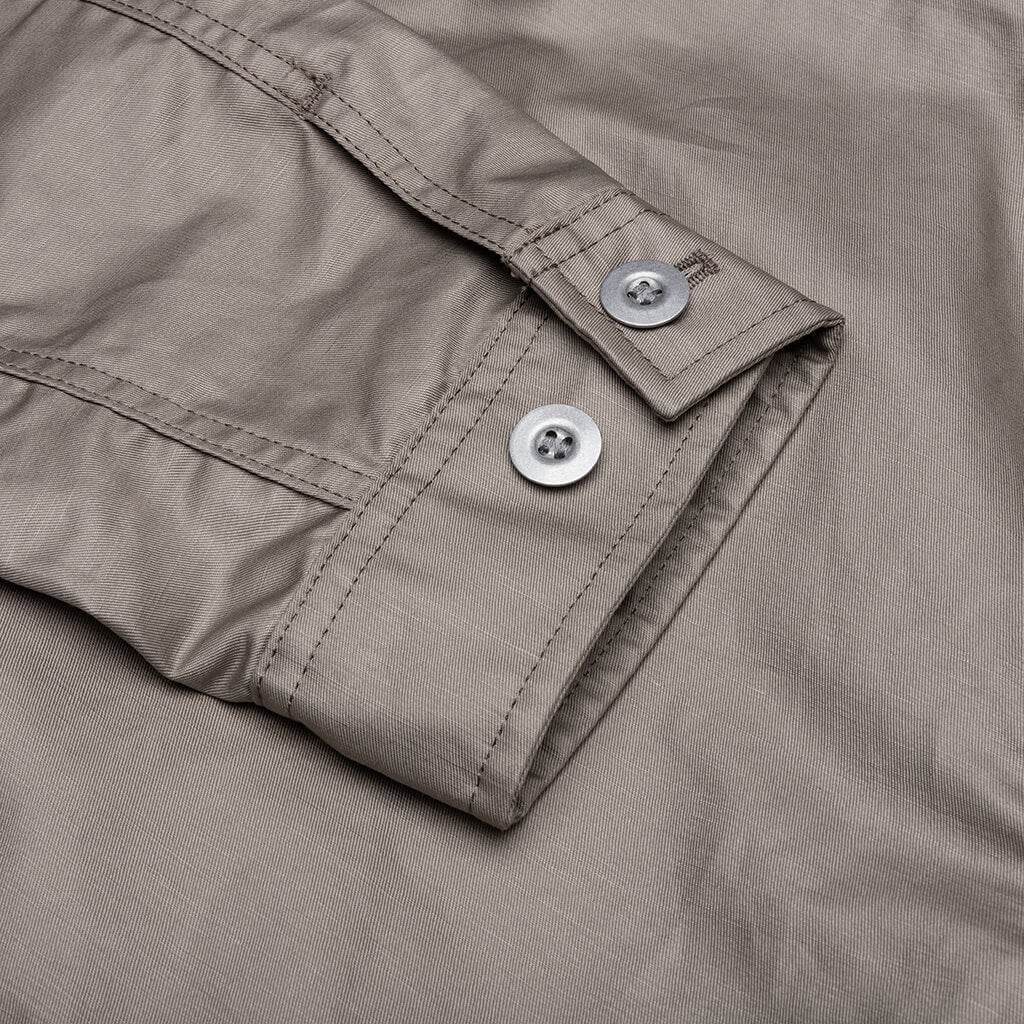 Multi-Pocket Chore Jacket - Grey Beige