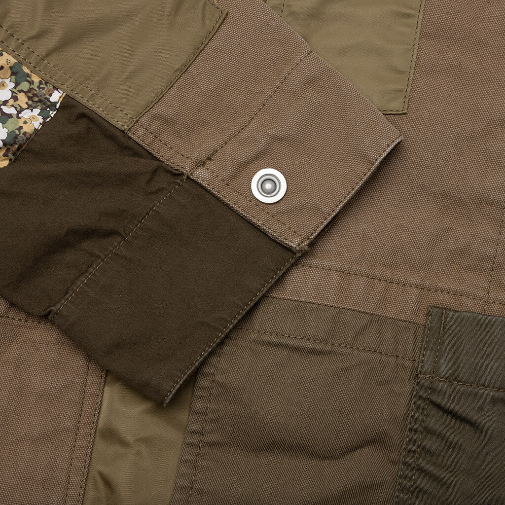 Patchwork Liner Jacket - Khaki Mix