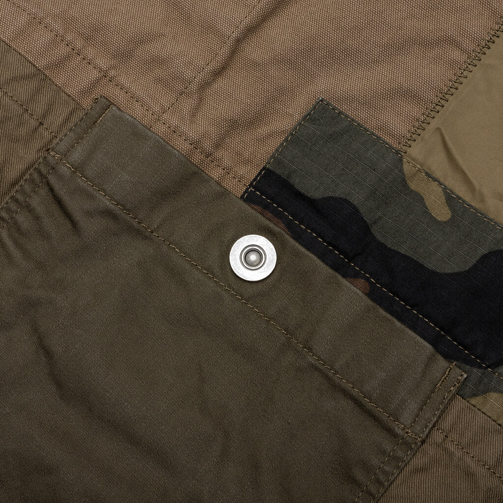 Patchwork Liner Jacket - Khaki Mix