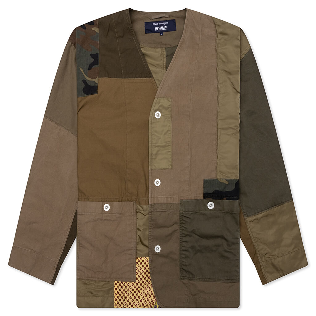 Patchwork Liner Jacket - Khaki Mix