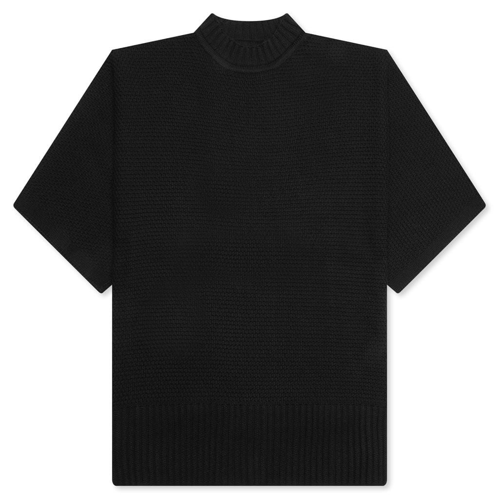 Rustic Knit T-Shirt - Black