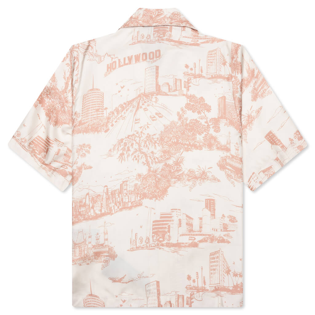 LA Landmark Bowling Shirt - Alabaster