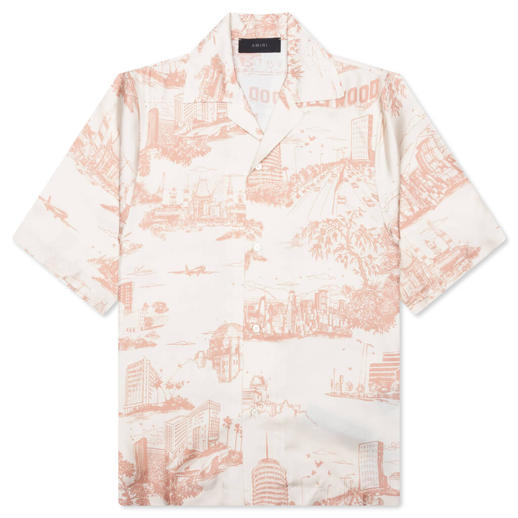 LA Landmark Bowling Shirt - Alabaster