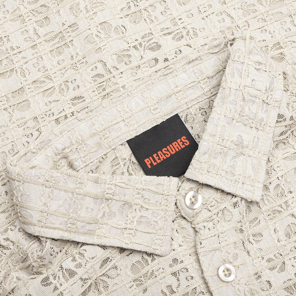 Lacy Button Down - Tan