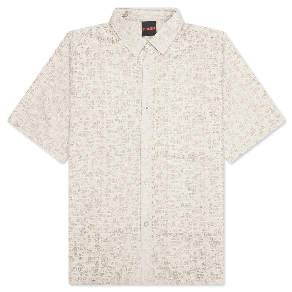 Lacy Button Down - Tan