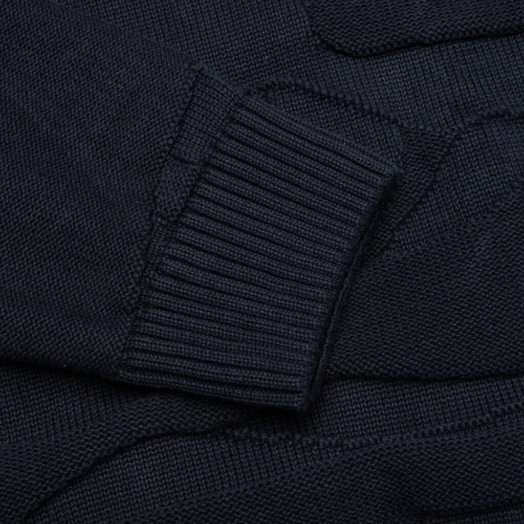 Landscaped Knitted Pullover - Navy Blue