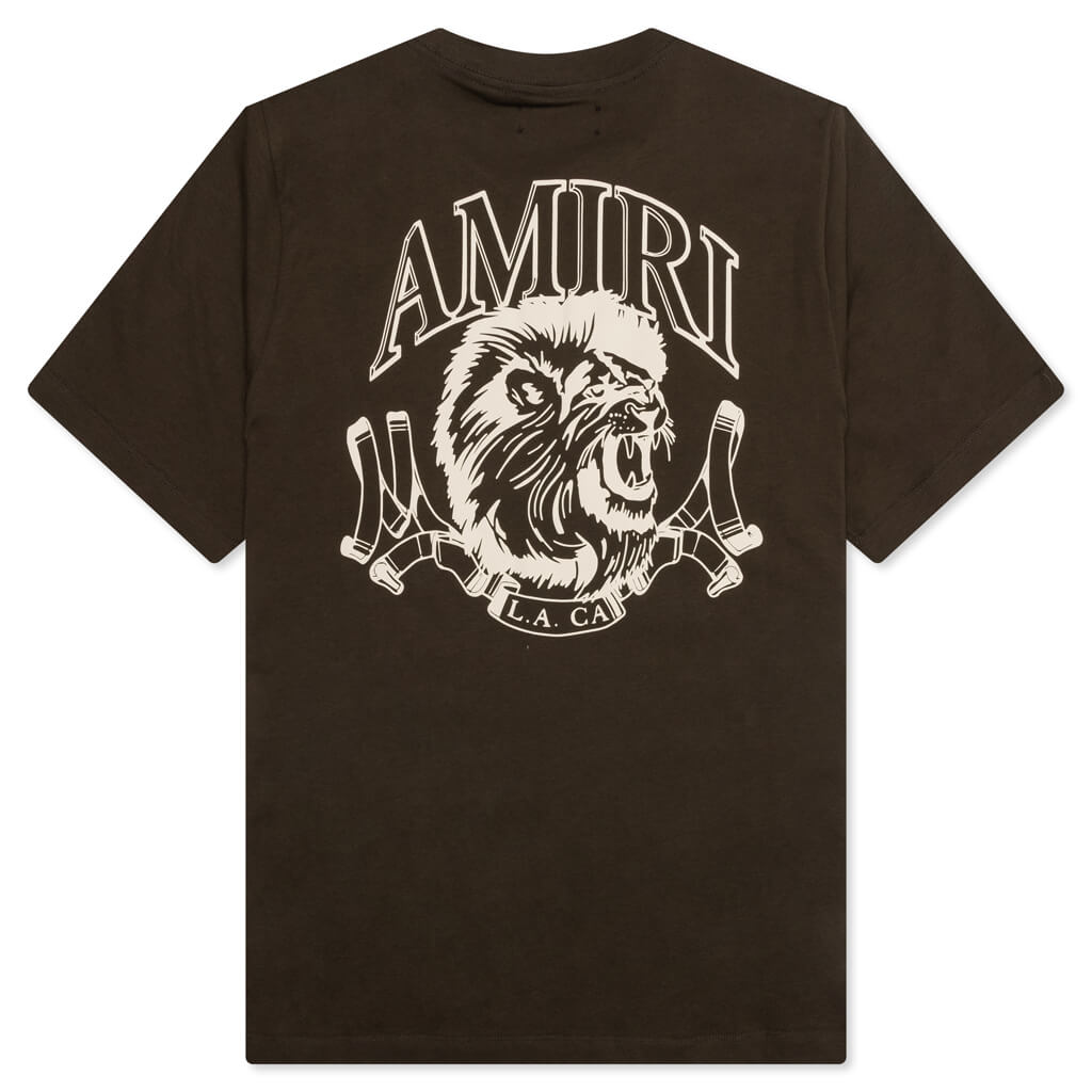 Lion Outline Tee - Dark Brown