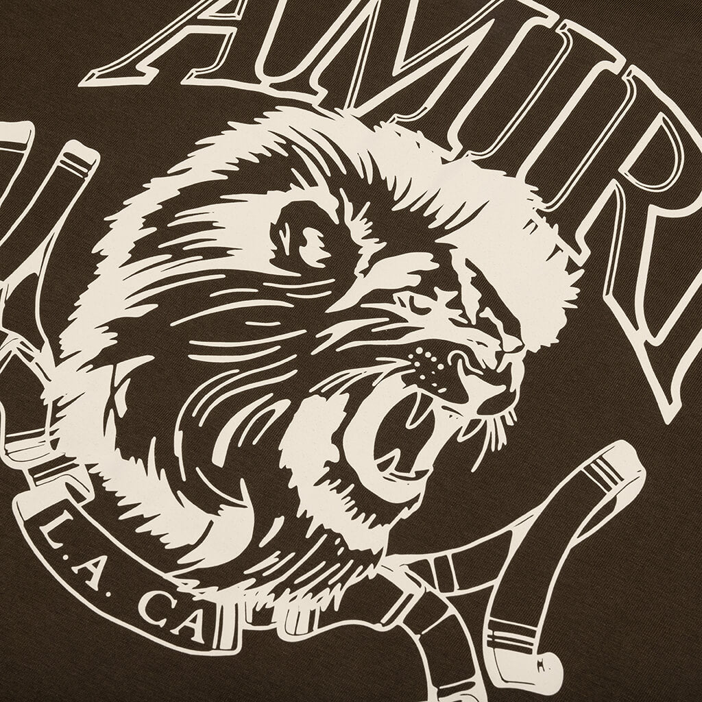 Lion Outline Tee - Dark Brown