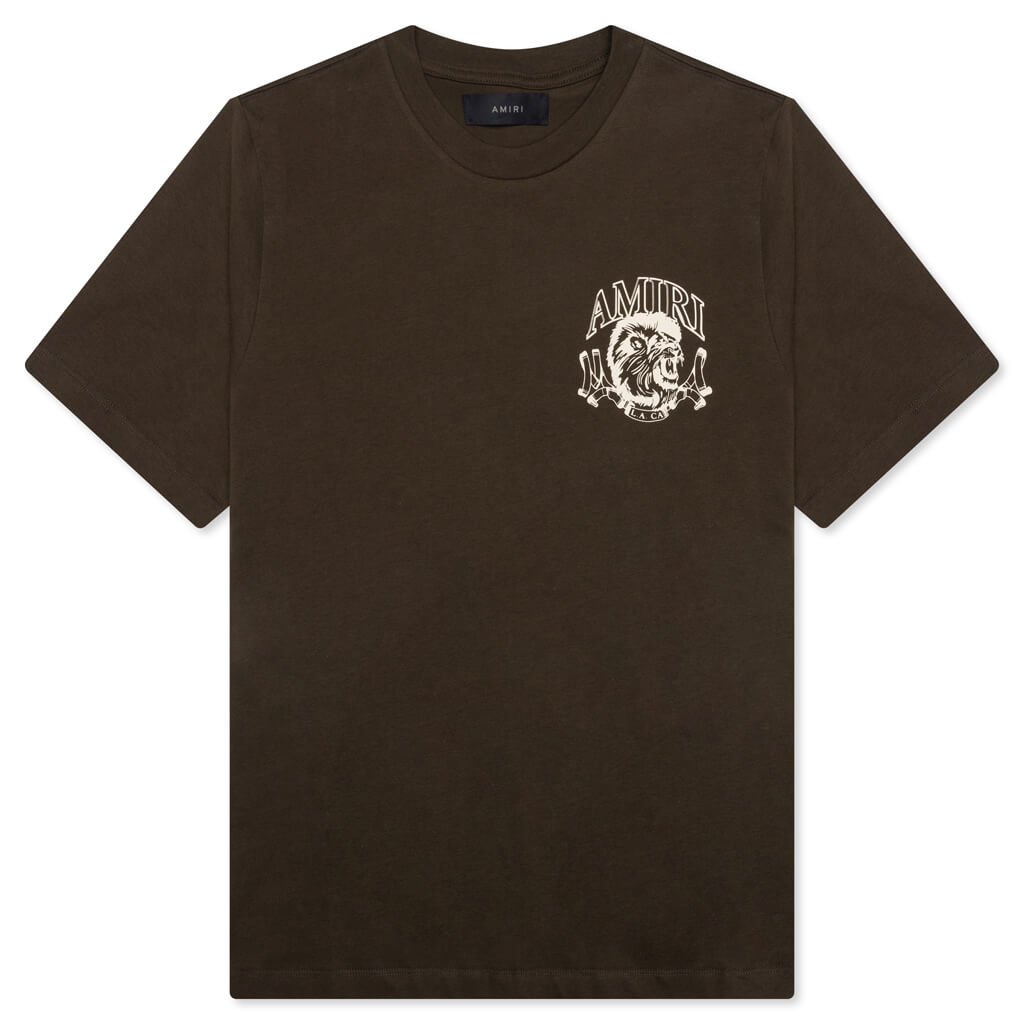 Lion Outline Tee - Dark Brown