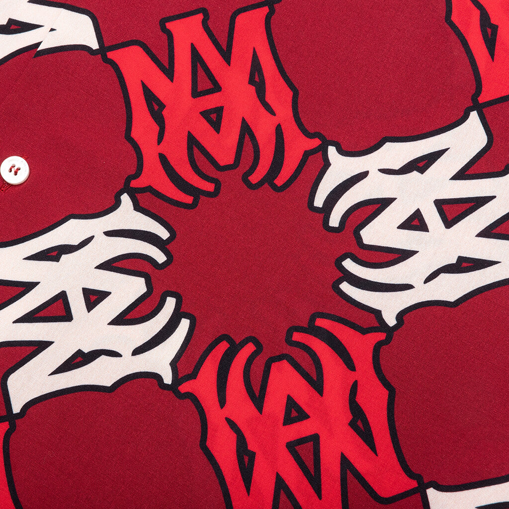 MA Quad Bowling Shirt - Deep Red