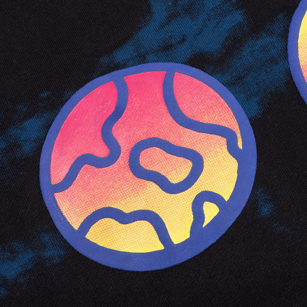 Cali Peace Hoodie - Navy Smoke Tie Dye