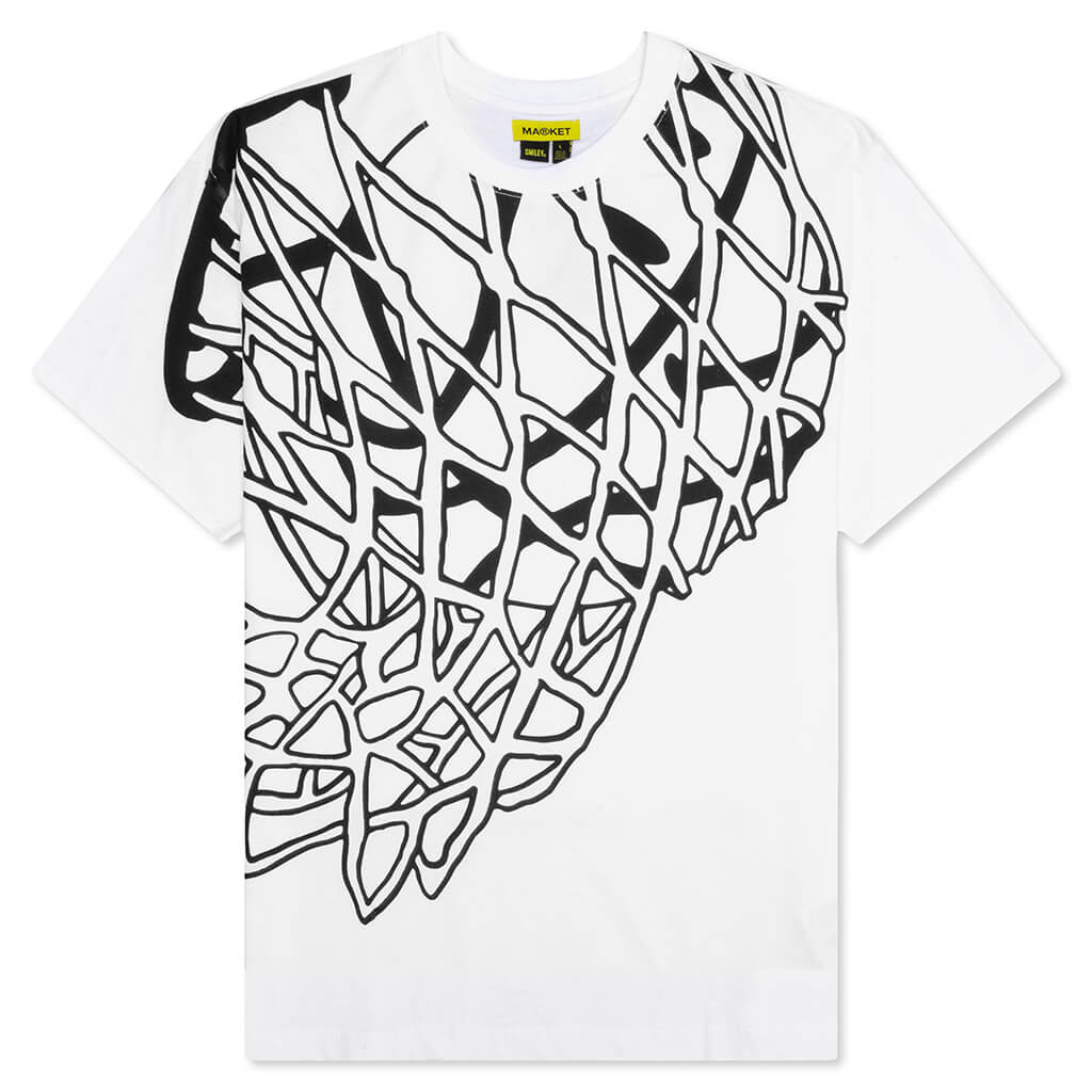 Smiley In the Net UV T-Shirt - White