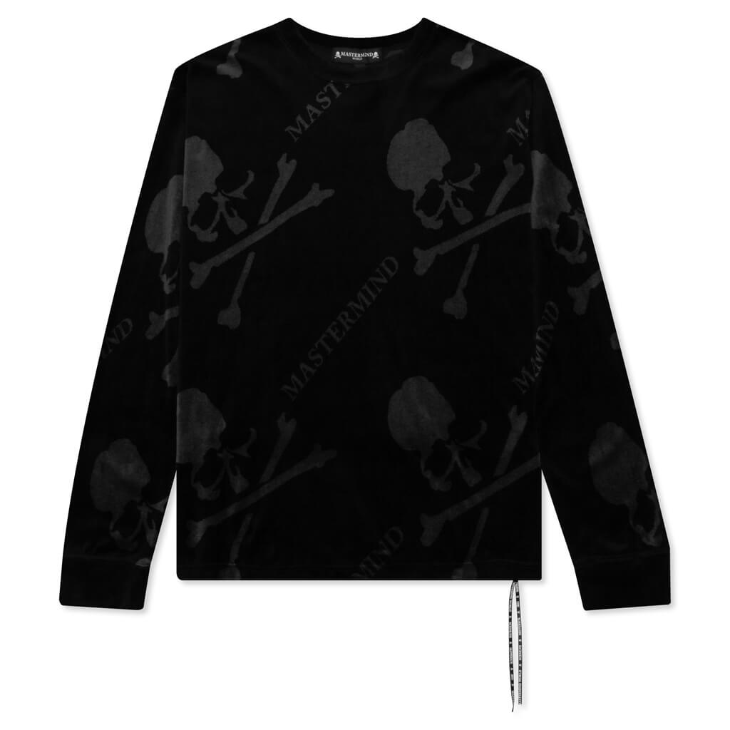 Velour All Over T-Shirt - Black/Charcoal