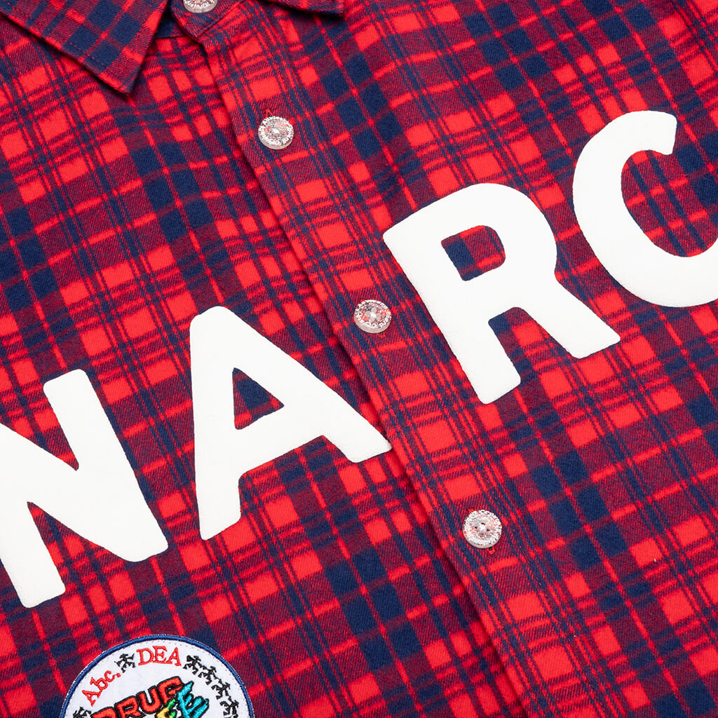 NARC Flannel Shirt - Red Plaid