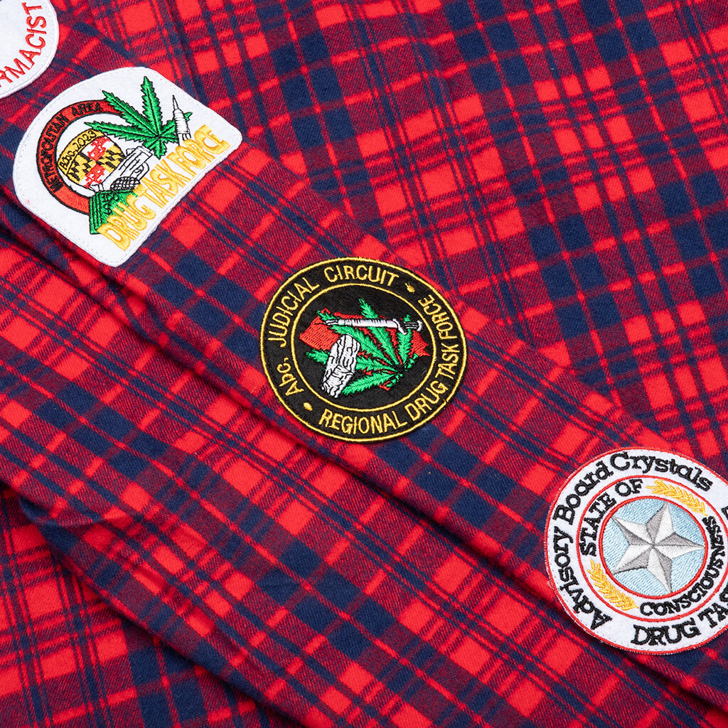 NARC Flannel Shirt - Red Plaid