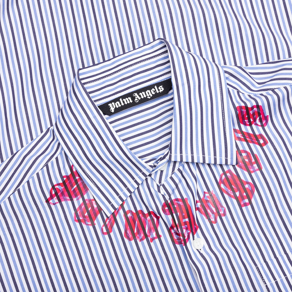 Neck Logo Neon Classic Shirt - Blue Fuchsia