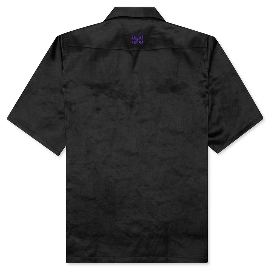 Cowboy One-Up Poly Slub Sateen S/S Shirt - Black