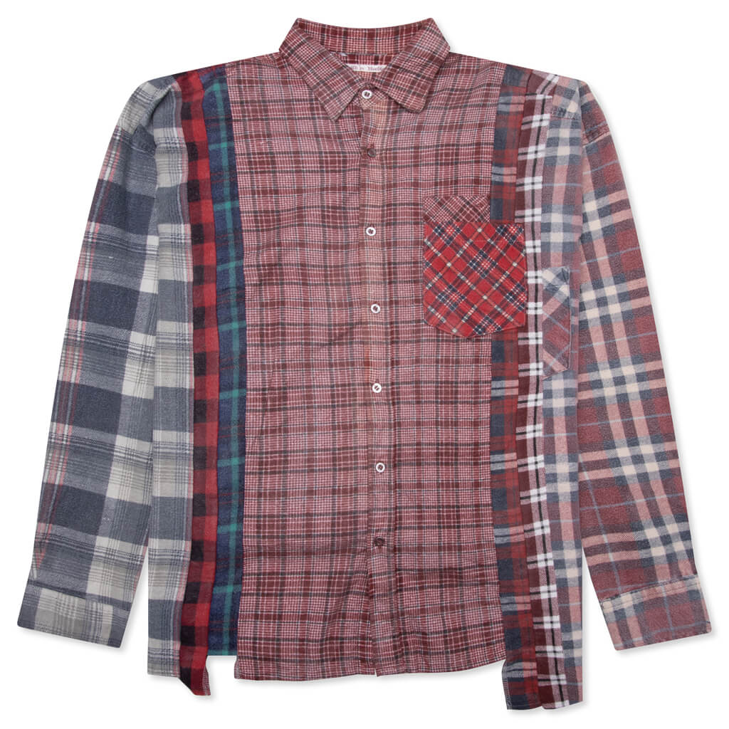 Flannel Shirt 7 Cuts Wide Reflection Shirt - Assorted