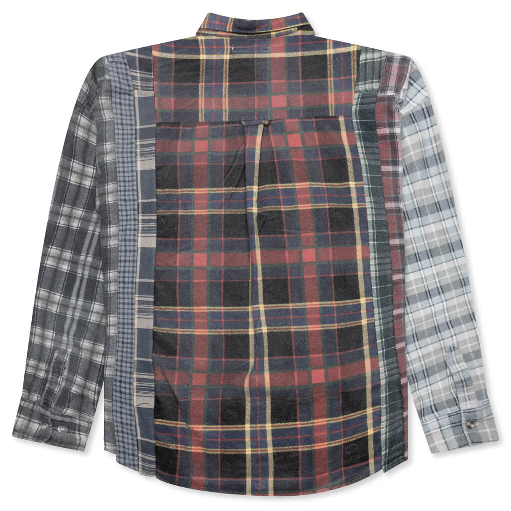 Flannel Shirt 7 Cuts Wide Reflection Shirt - Assorted