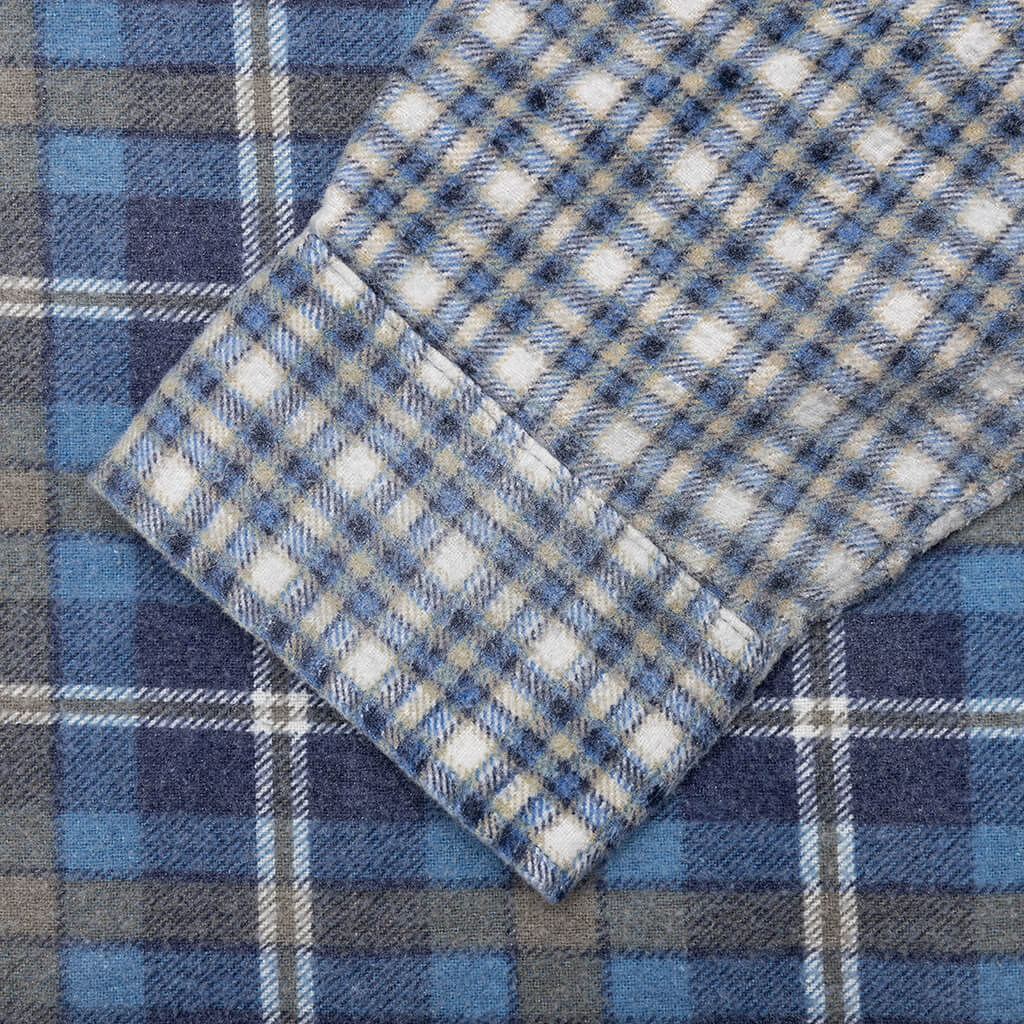 Flannel Shirt Ribbon Wide Reflection Shirt - Assorted