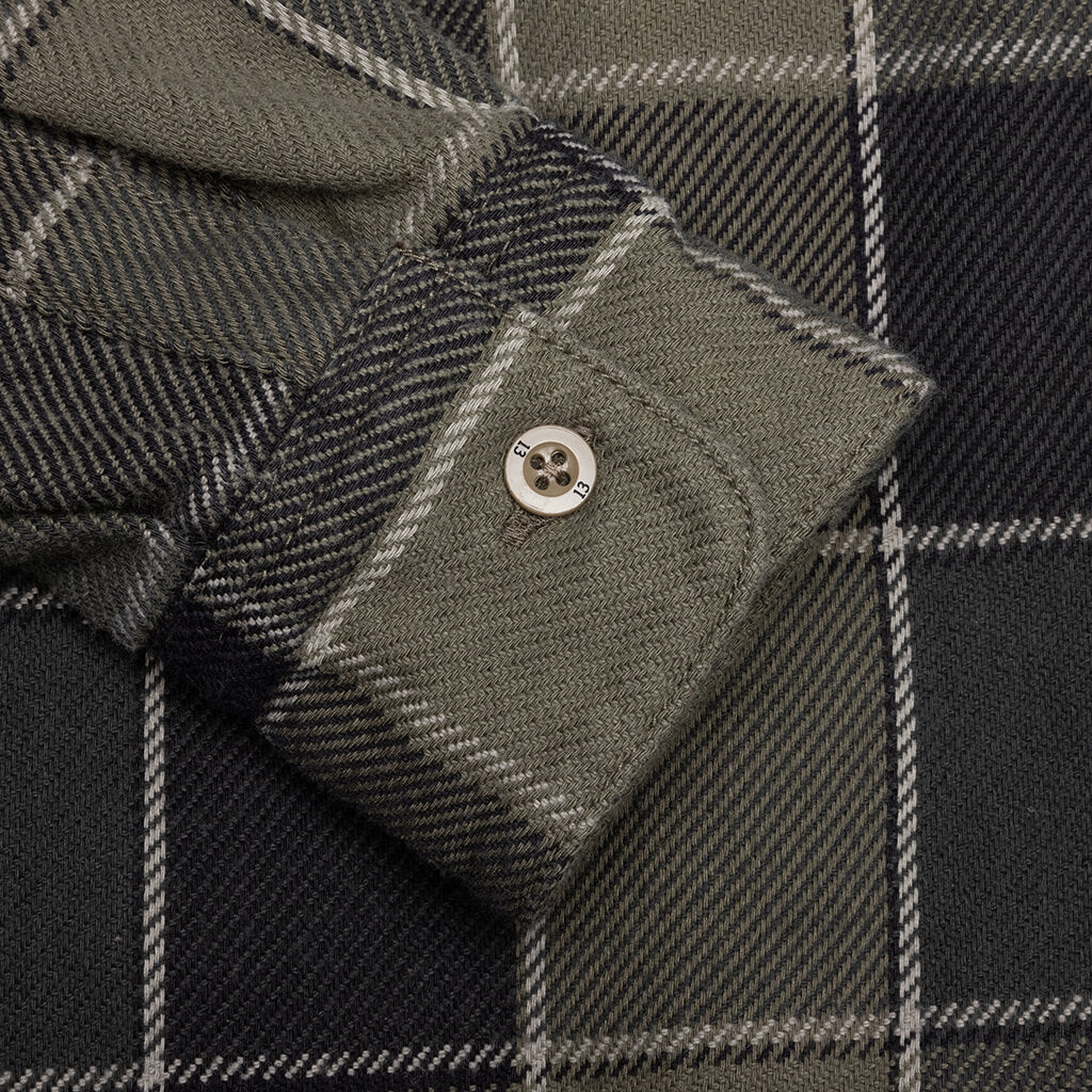 Nel Check / C-Shirt . LS - Khaki