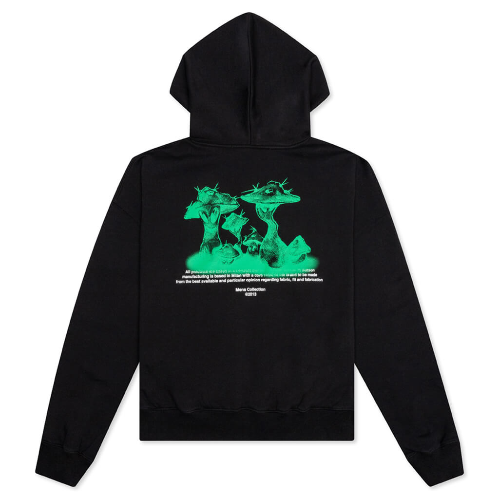 Alien Mush Boxy Hoodie - Black/Green