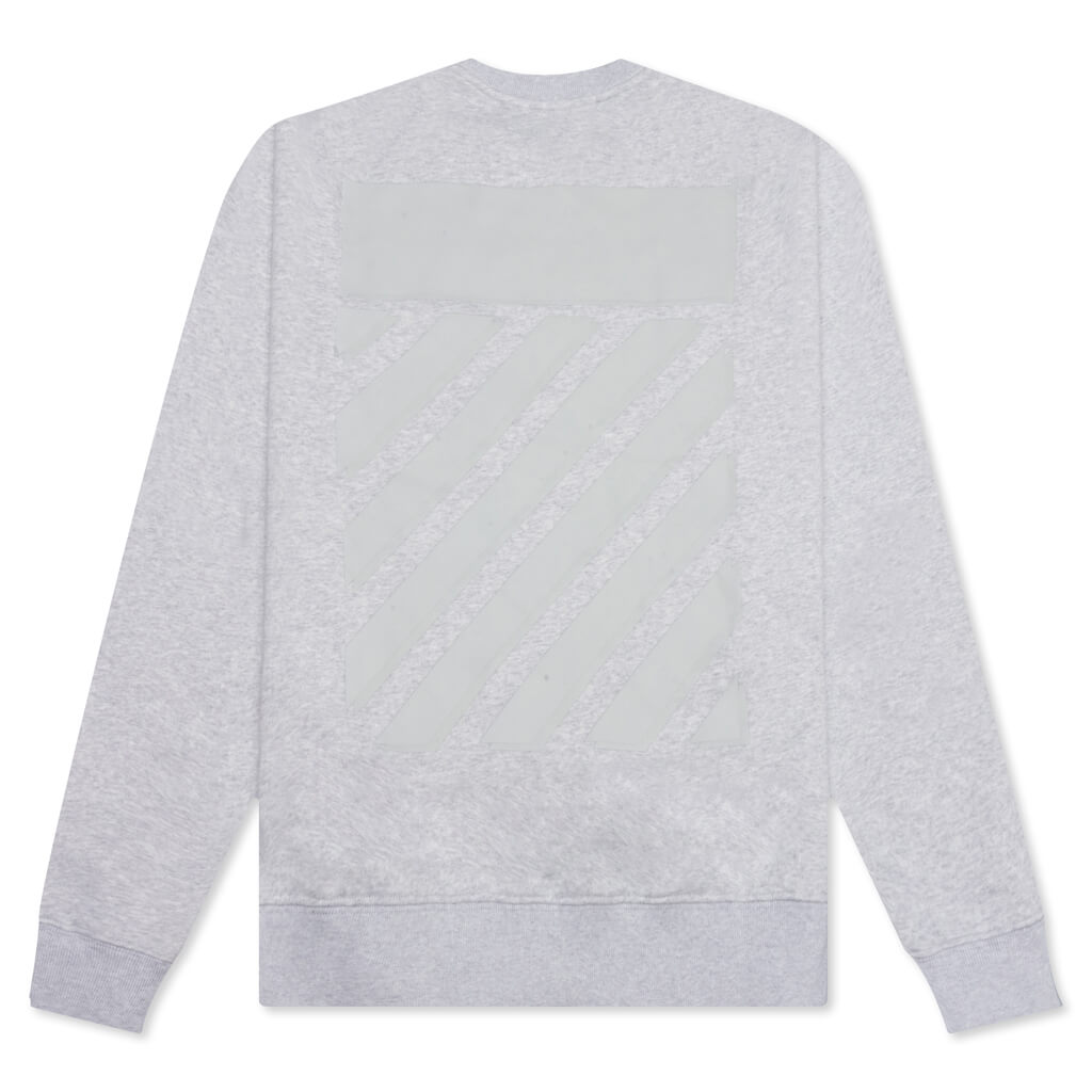 Diag Tab Slim Crewneck - Melange Grey