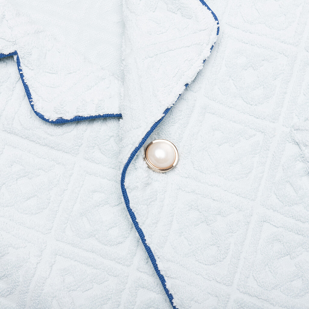 Open Collar Shirt - Light Blue