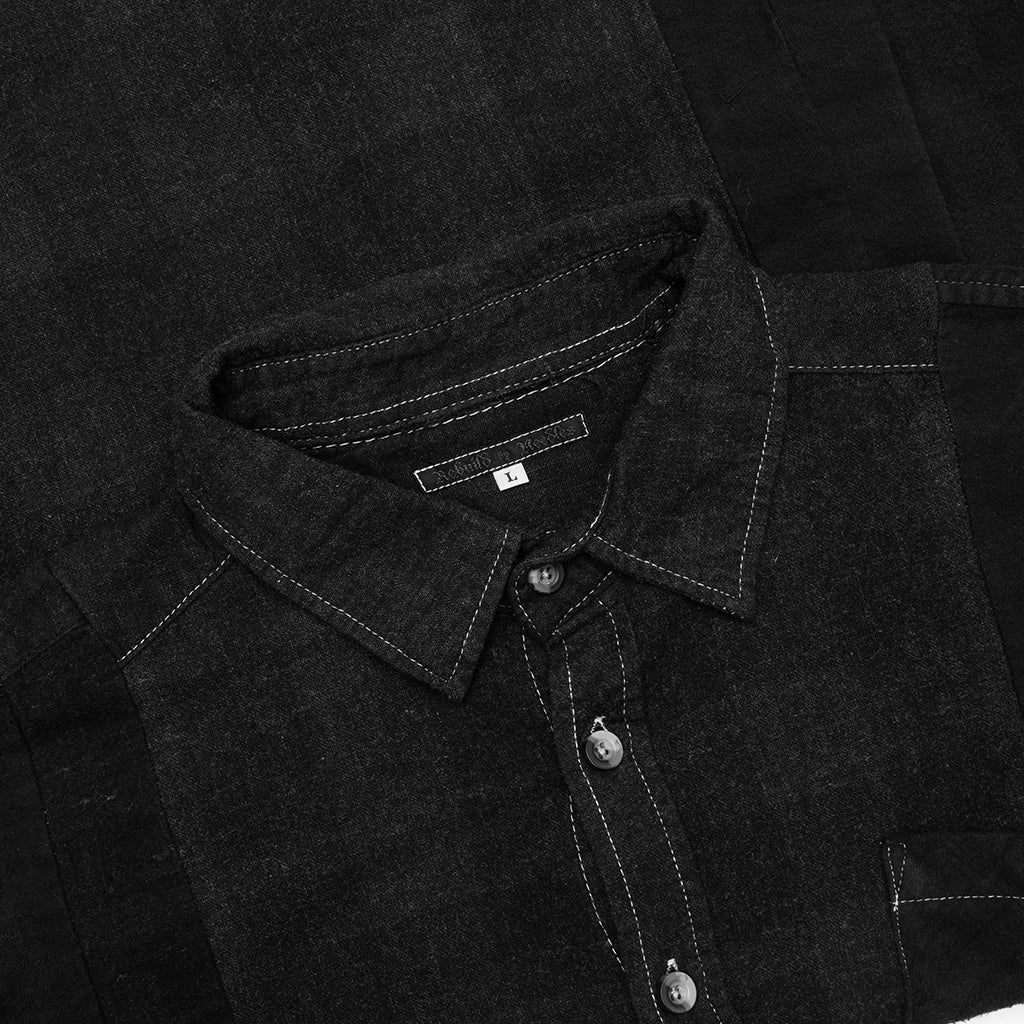 Over Dye 7 Cuts Shirt - Black