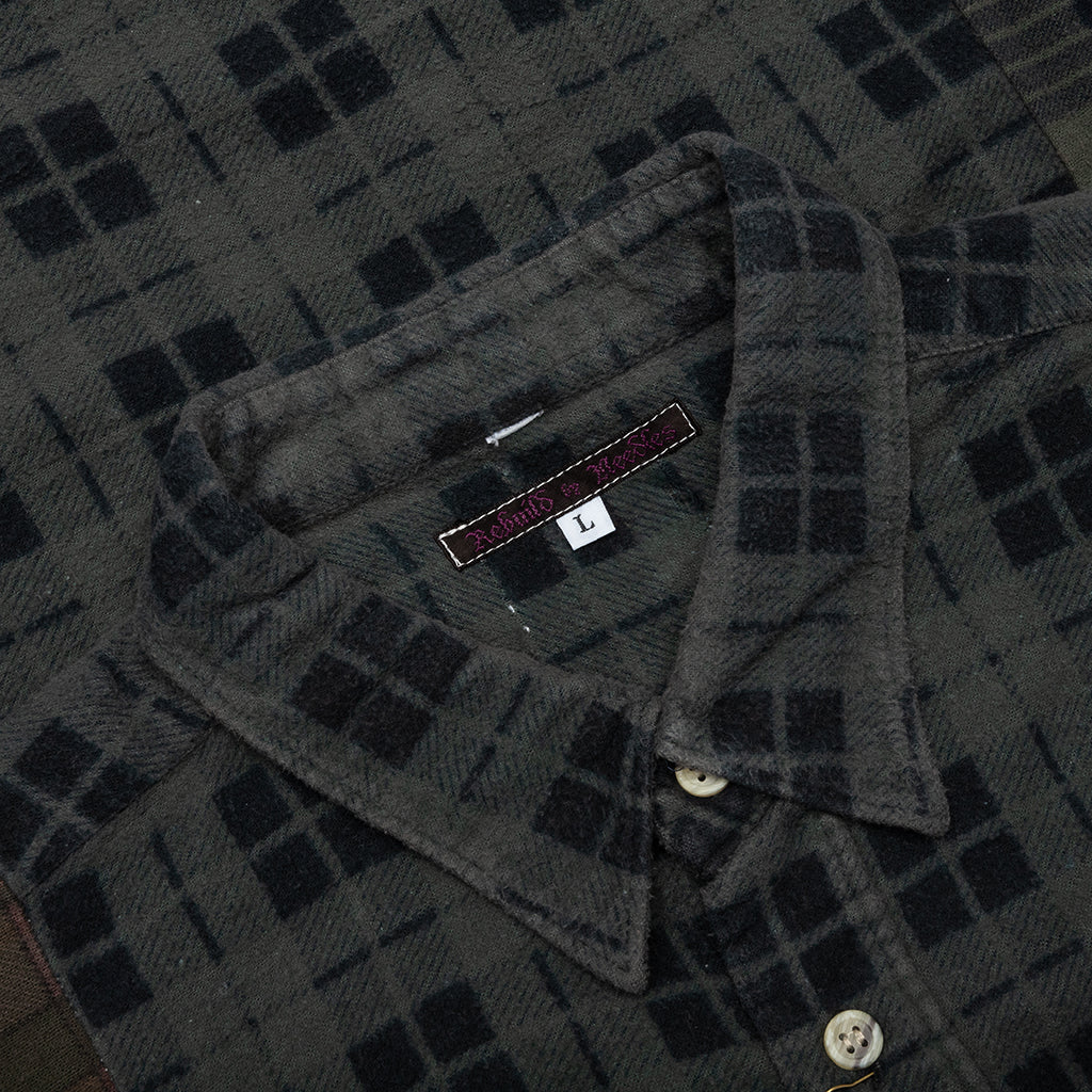 Over Dye 7 Cuts Shirt - Brown