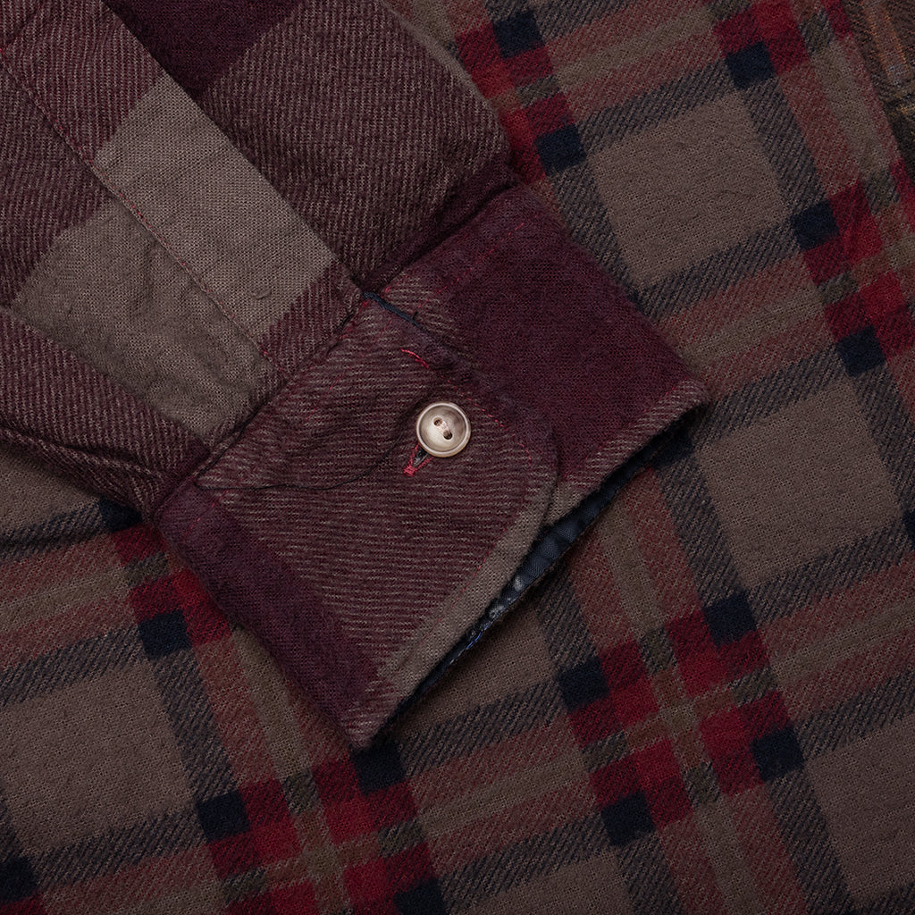 Over Dye 7 Cuts Shirt - Brown