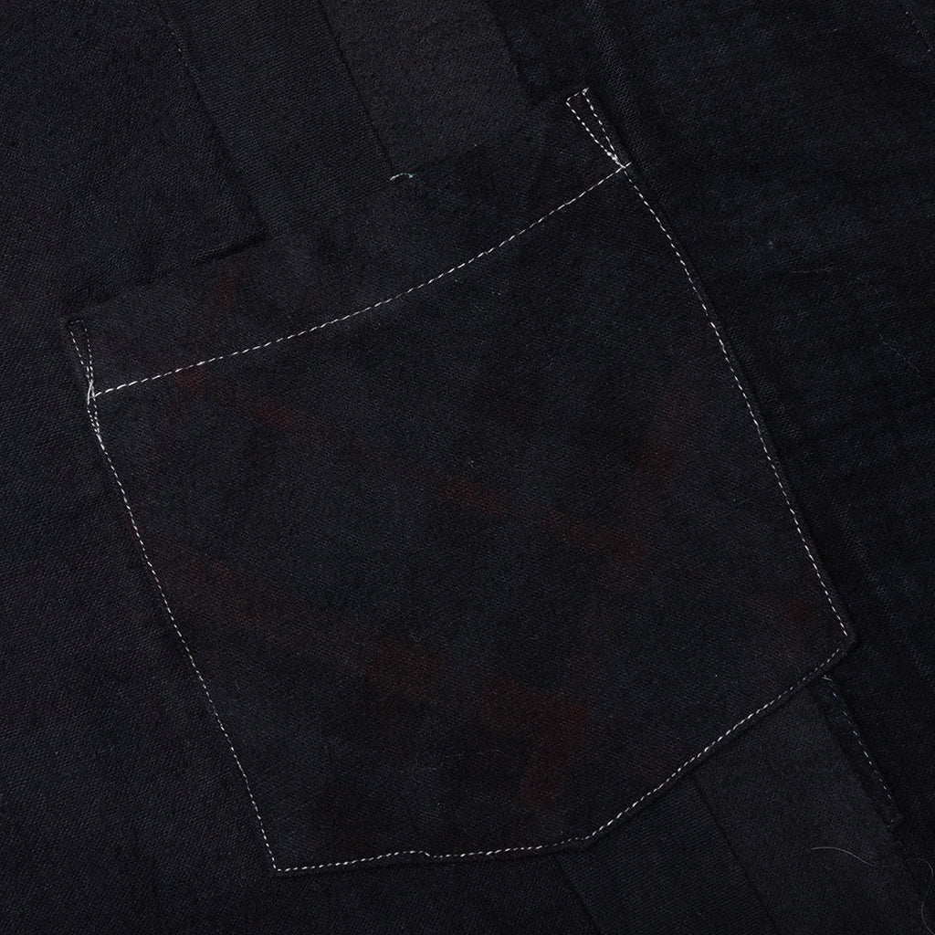 Over Dye 7 Cuts Wide Shirt - Black
