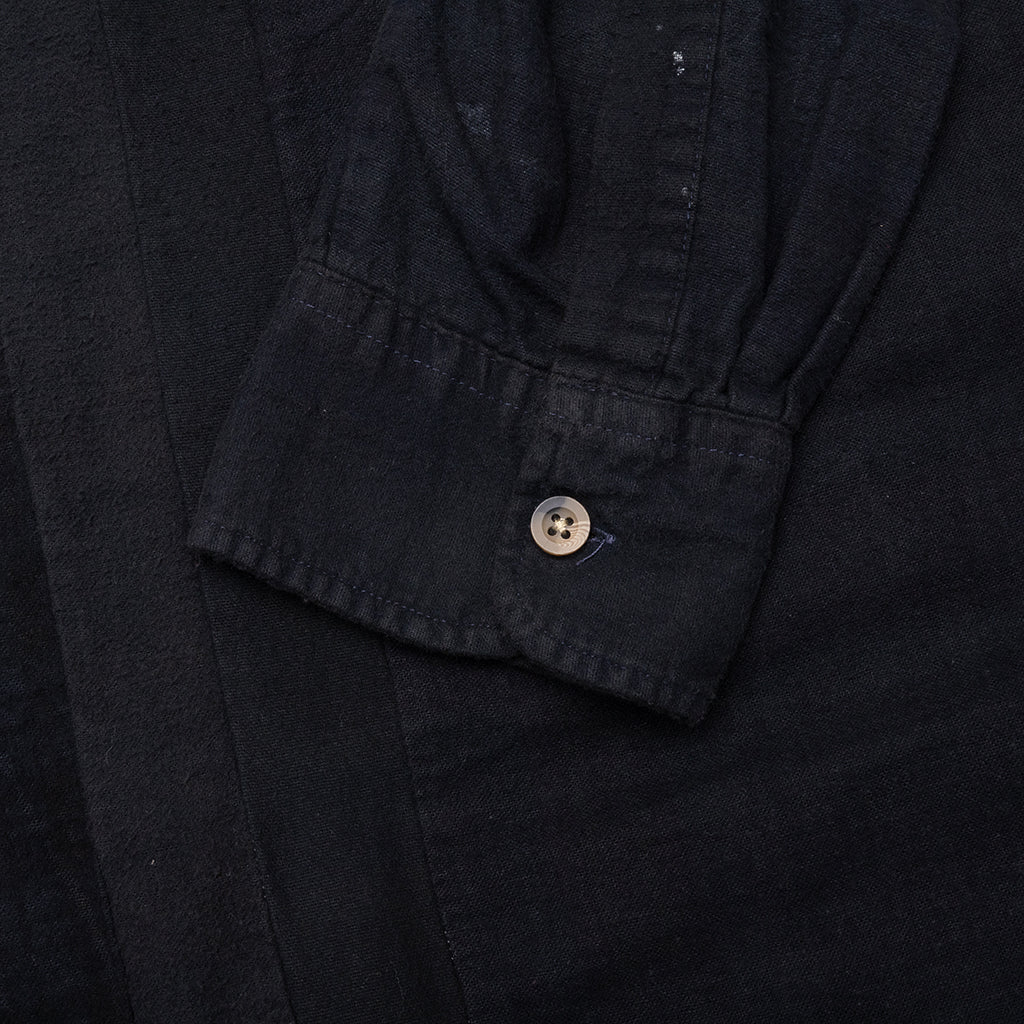 Over Dye 7 Cuts Wide Shirt - Black