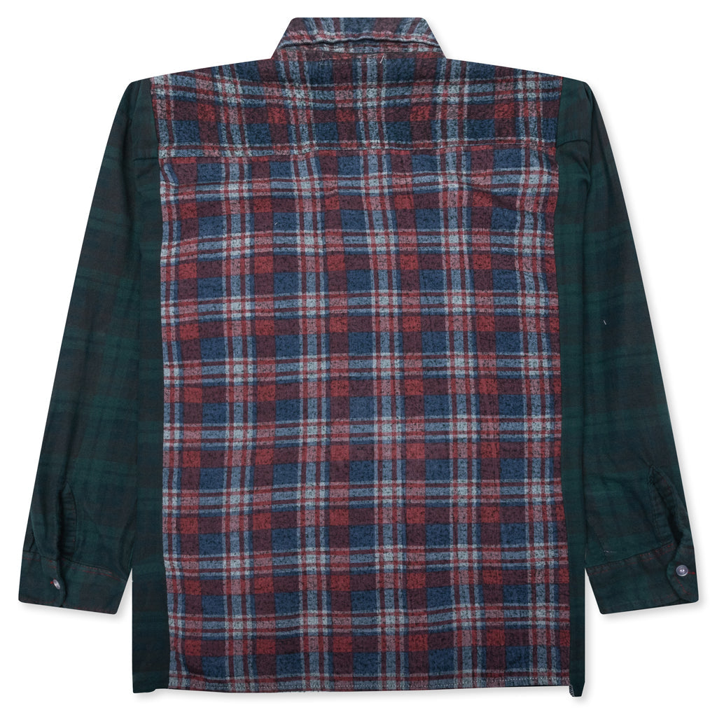 Over Dyed Ribbon Wide Shirt - Green