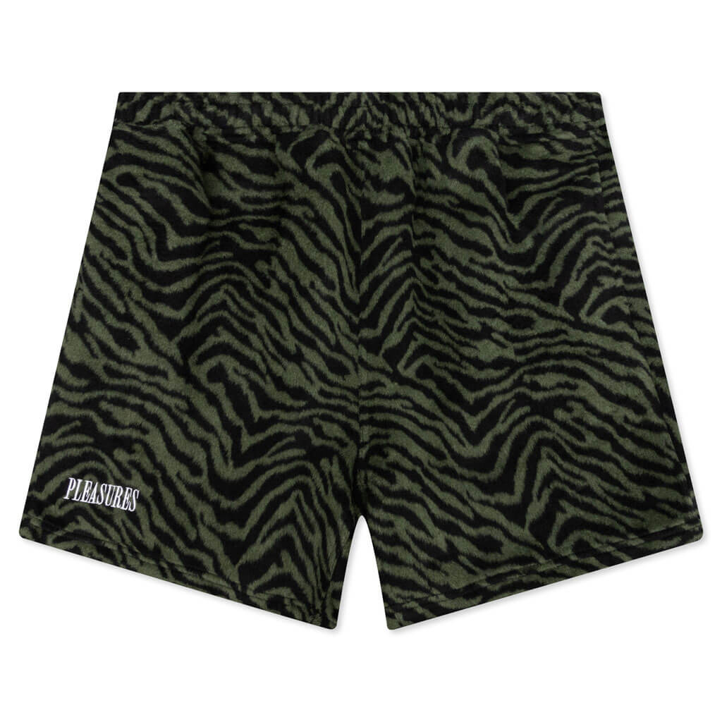 Breaker Fuzzy Stripe Shorts - Green