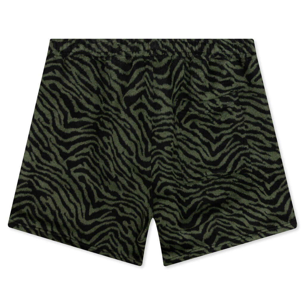 Breaker Fuzzy Stripe Shorts - Green