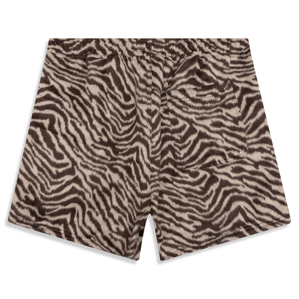 Breaker Fuzzy Stripe Shorts - Tan