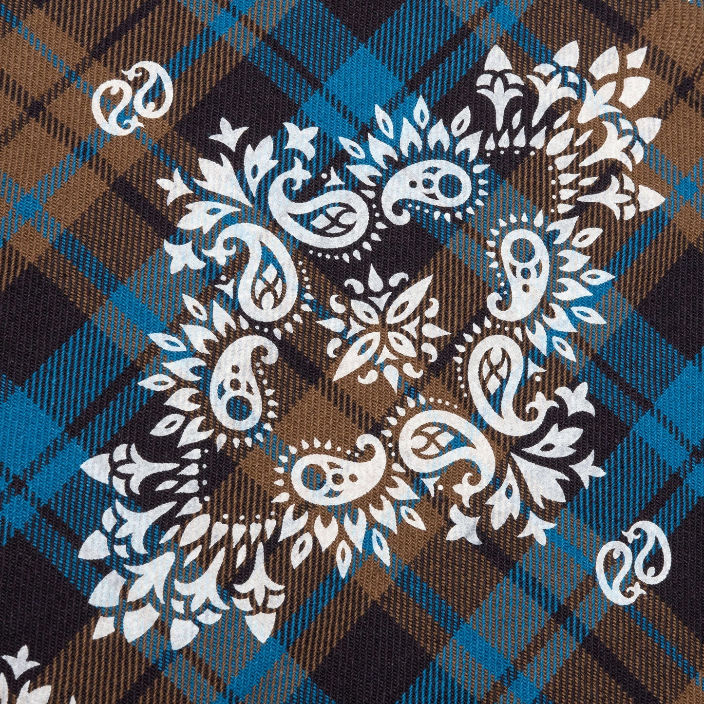 Paisley Printed Flannel Shirt - Brown Multi