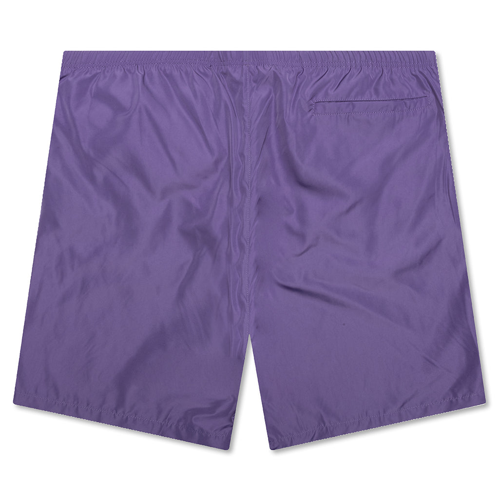 Curved Logo Swim Short - Violet/White
